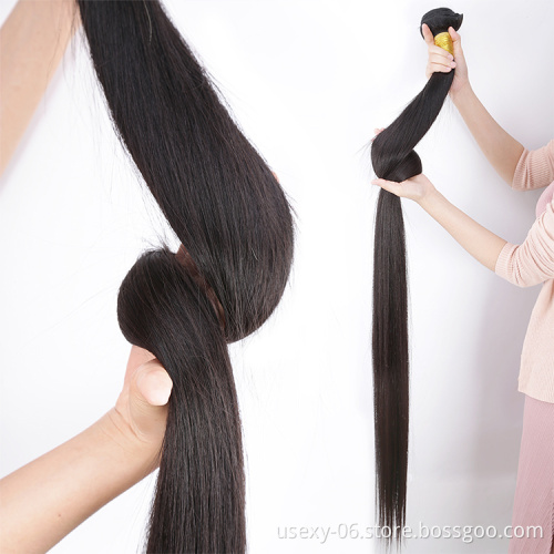 Mink Brazilian Straight 8-40 inch Long Human Hair Weave Bundles Cuticle Aligned Virgin Hair Extension